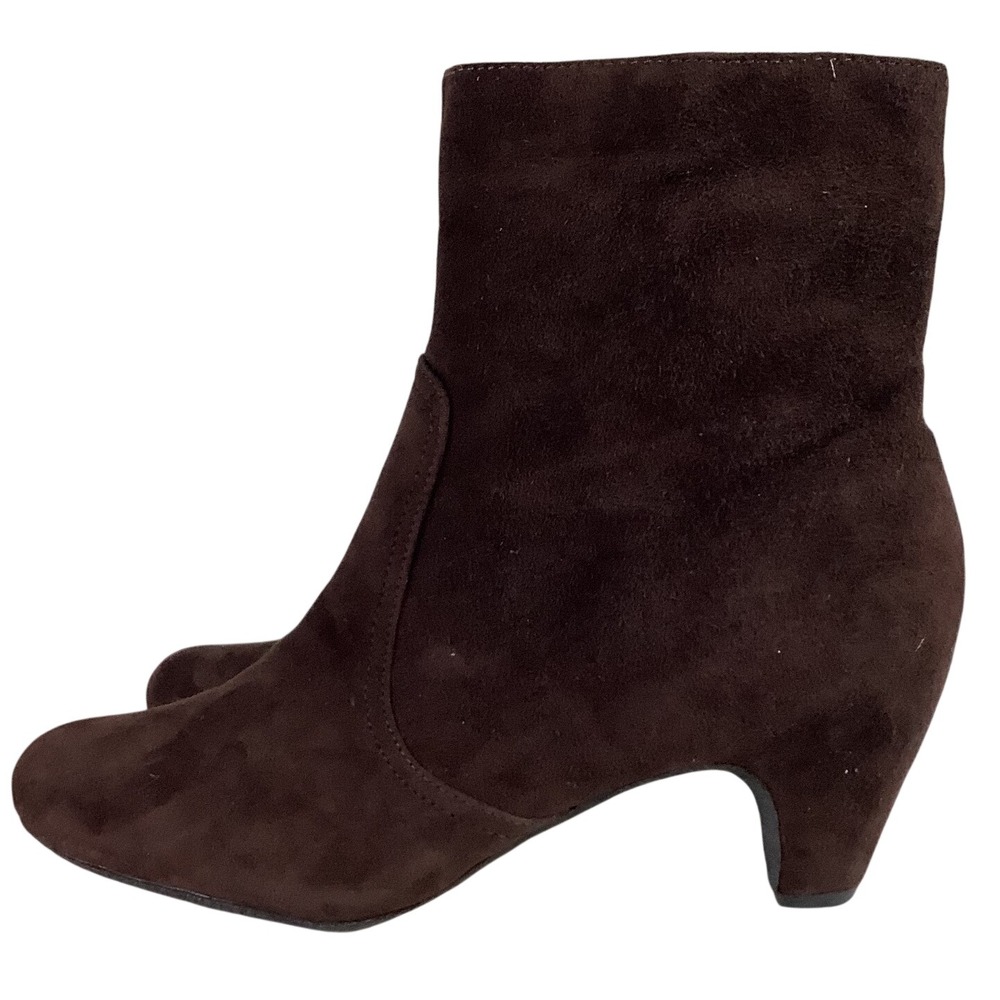 Sam Edelman Maddie Brown Suede Ankle Boots Kitten Heel Womens 7.5 M A3523L1200 - Picture 4 of 8